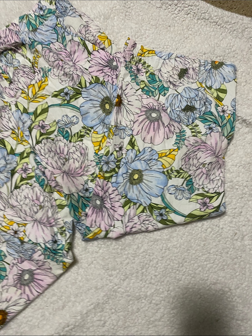 Gap Womens size Lg Floral Cotton Lounge Pants in Pastel Multicolor leafy Print - Picture 11 of 16